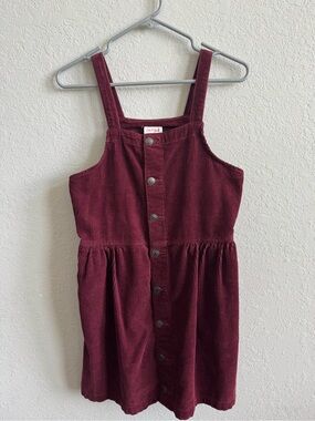 Cat & Jack Corduroy Pinafore Dress in Burgundy